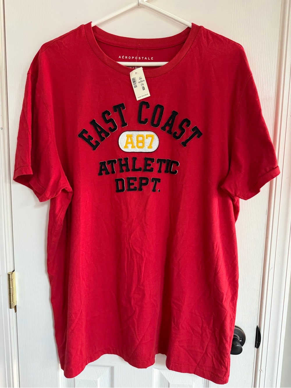 NWT Aeropostale Red East Coast Athletic Dept. Graphic Tee men’s 2XL shirt cotton